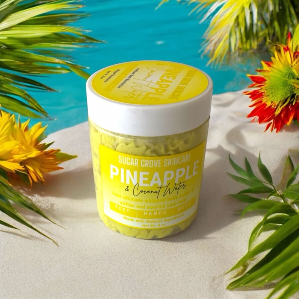 Sugar Grove 8 Oz Pineapple & Coconut Water Whipped Body Butter